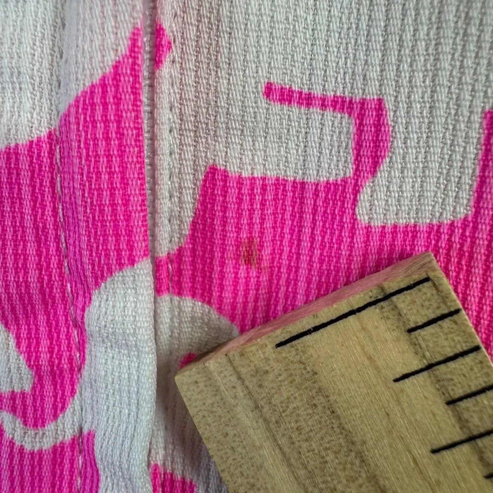 Lilly Pulitzer Dress Girls 8 Pink Tusk in Sun Elephant Lace Shift Hem Bow Preppy